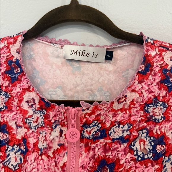 Mike is Pink and Red Floral Top - Picture 3 of 3